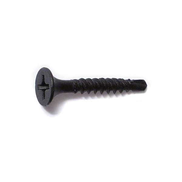 Buildright Self-Drilling Screw, #6 x 1 in, Black Phosphate Steel Flat Head Phillips Drive 08855 - main